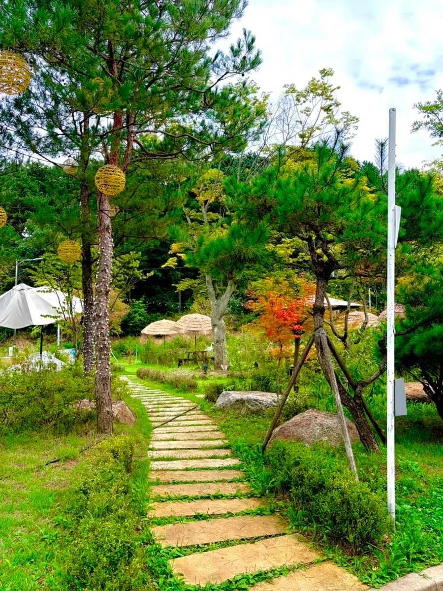 온더레일 베이커리와 창밖 풍경