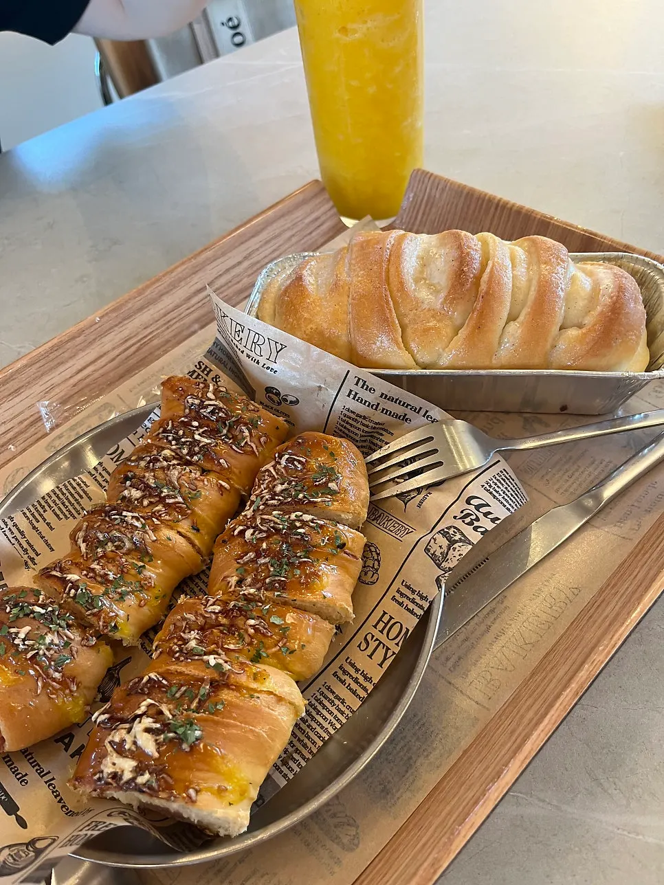 A large-sized condensed milk bread from On the Rail