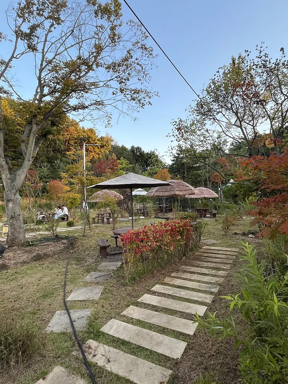 On the Rail's terrace, great for family visits