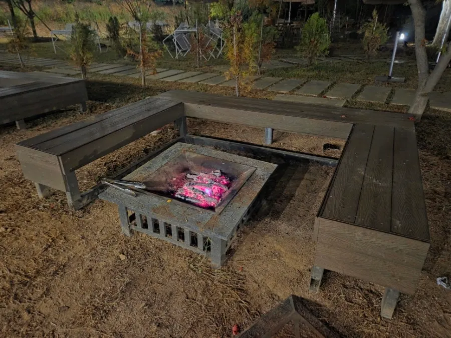 On the Rail's campfire experience area