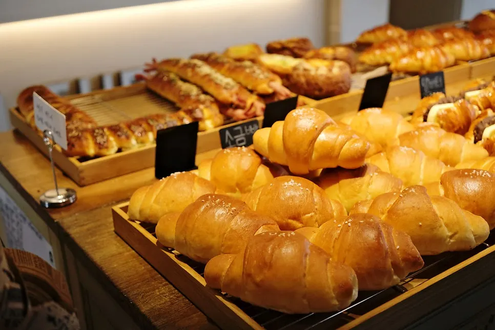 Bakery display case inside On the Rail