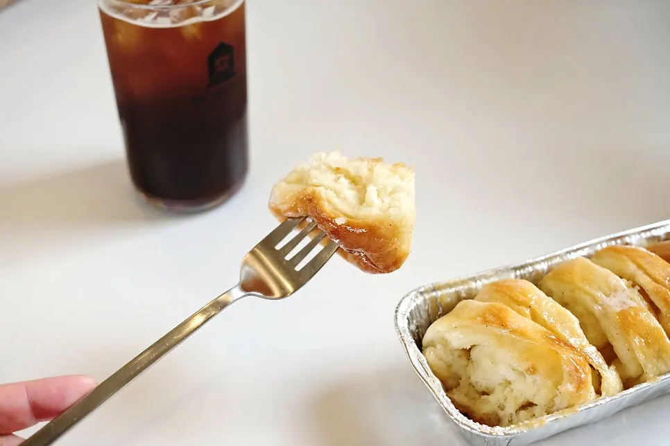 Condensed milk-filled train bread from On the Rail