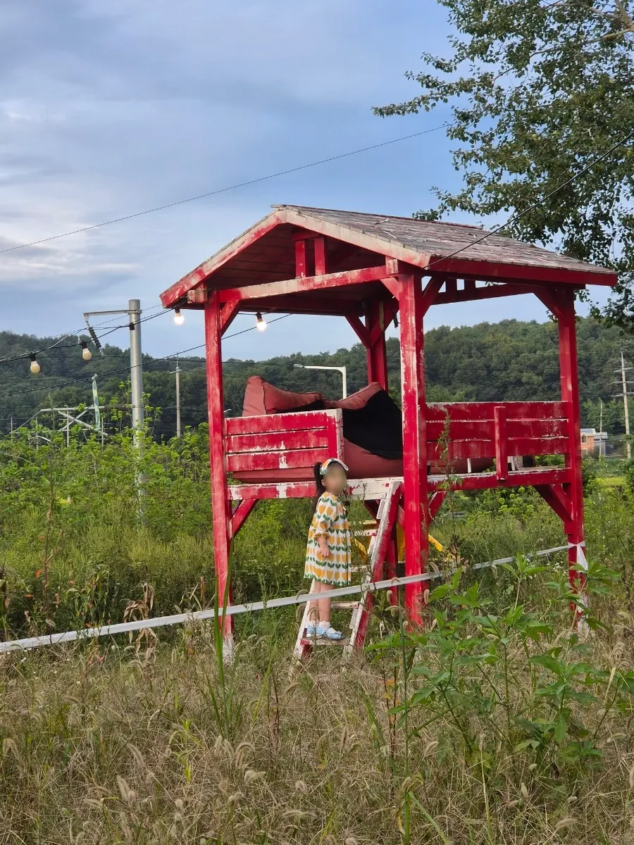 Vertical view of On the Rail's outdoor terrace seating