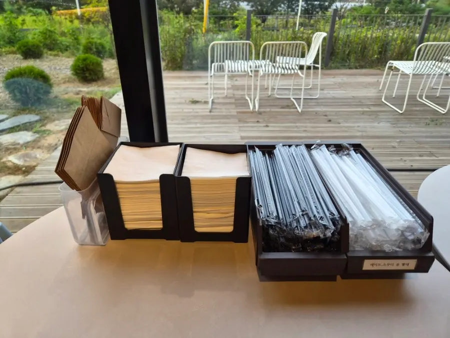 Seating and tables at On the Rail