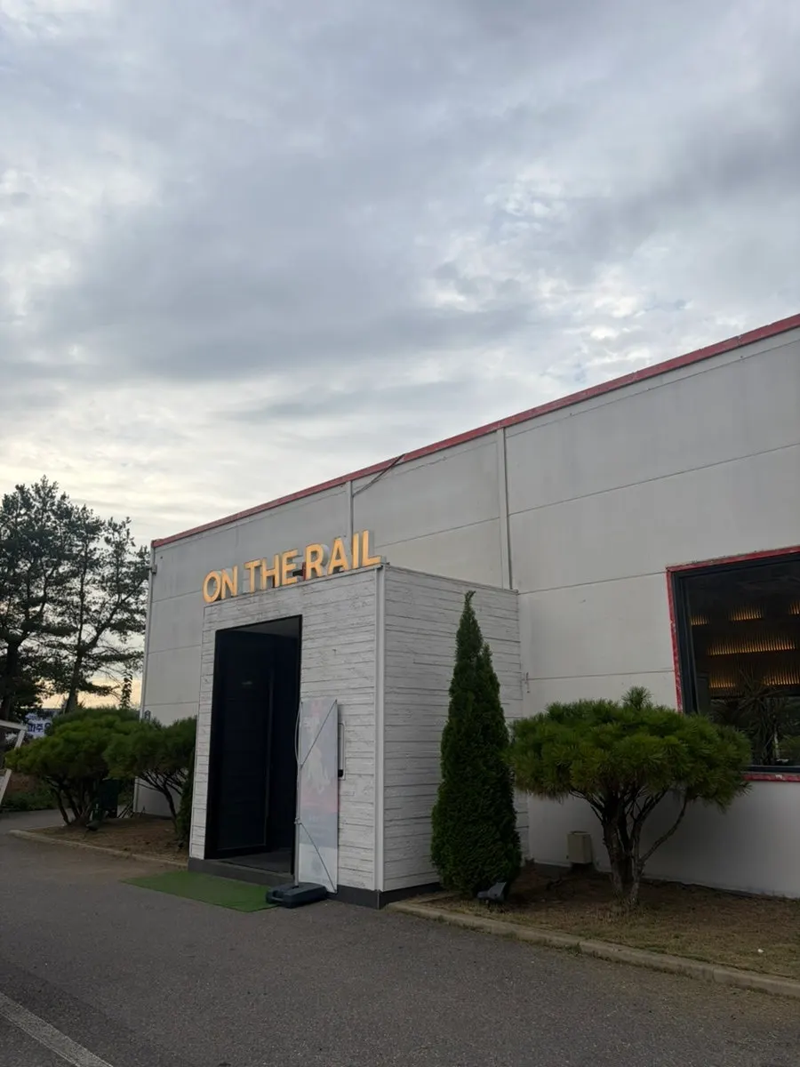 Exterior entrance of On the Rail café