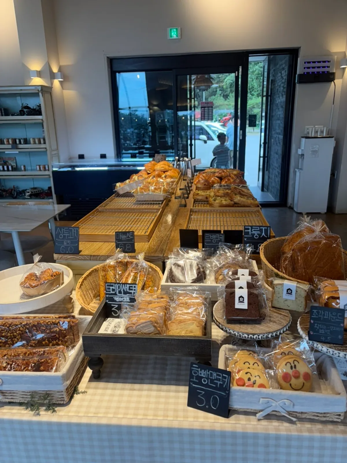 Spacious, clean interior of On the Rail café