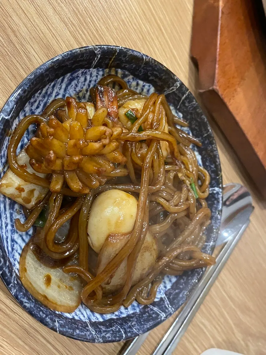 炒めチャンポンのように濃厚になった石板チャンポン