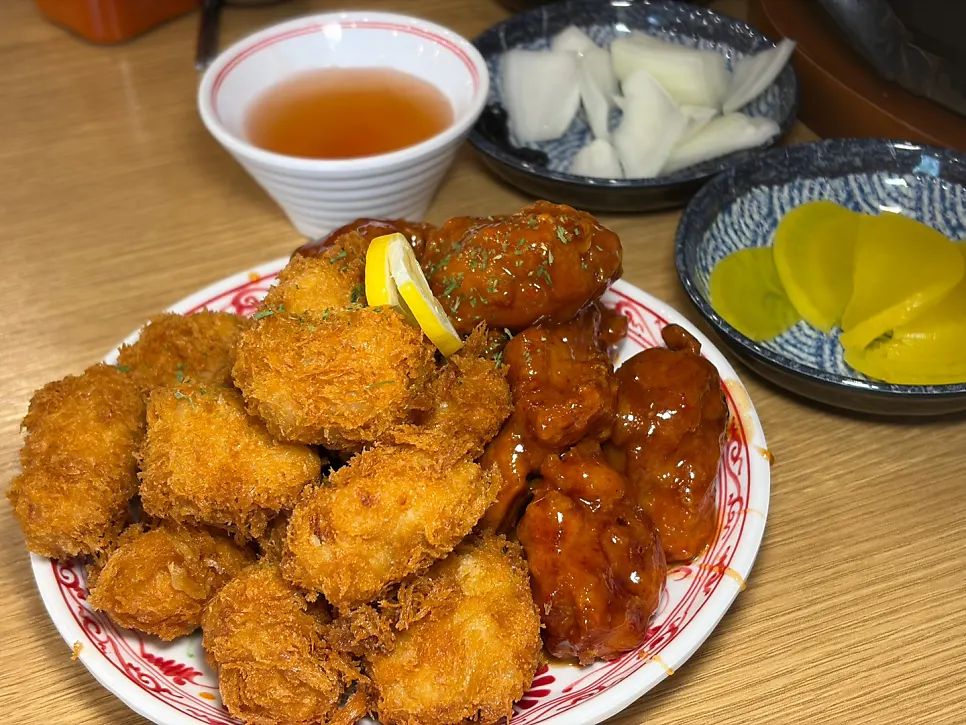 Donttang plate served as part of the set