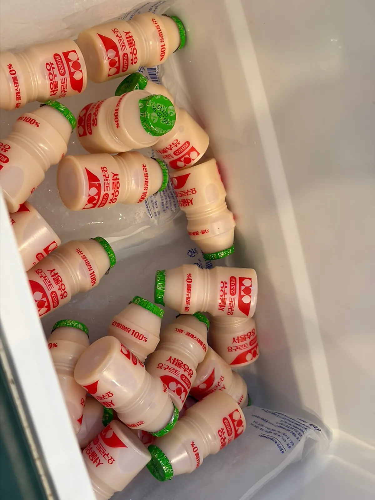 A bottle of yogurt for a palate cleanser