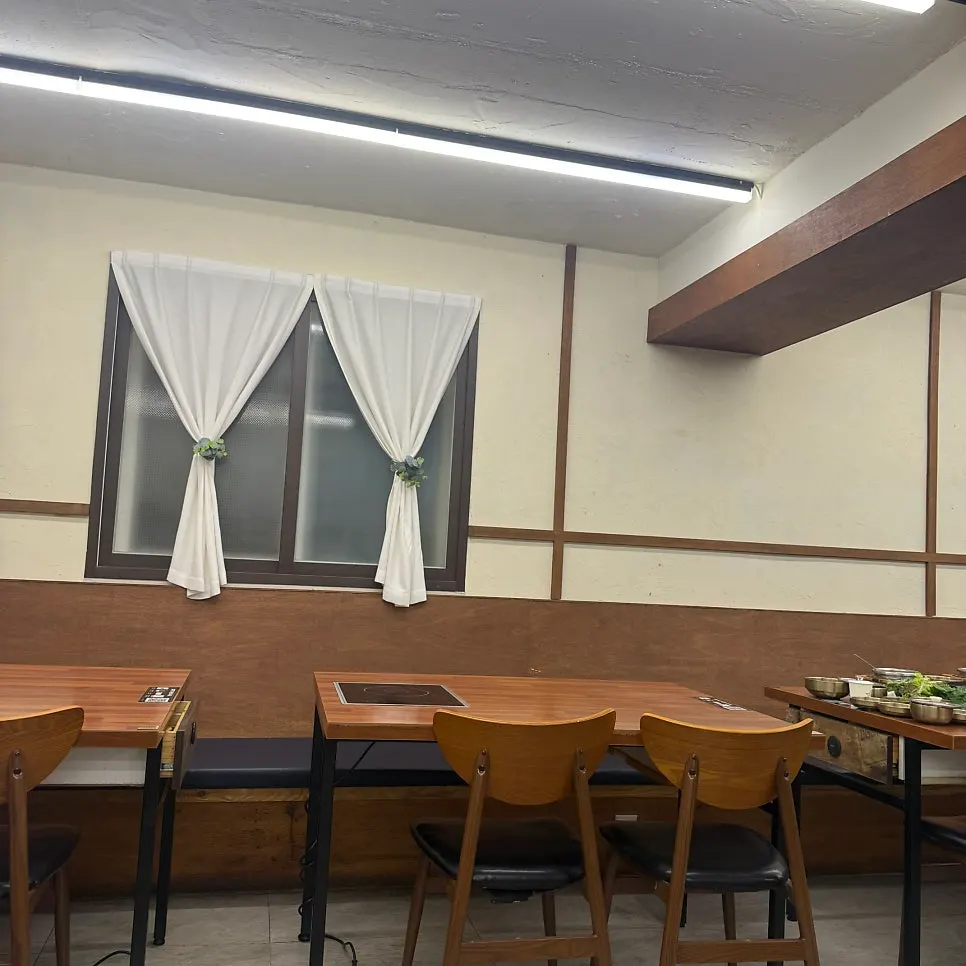 Restaurant interior with generously spaced tables