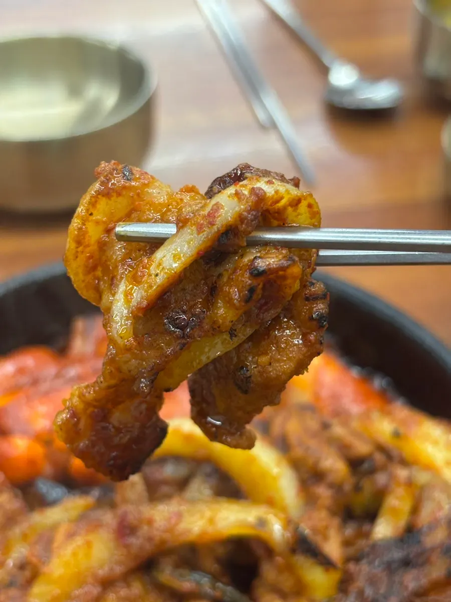Generous plate of pork bulgogi