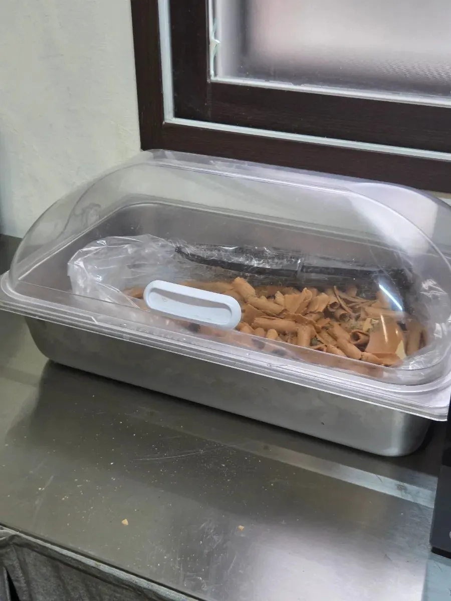 Dessert corner with gangjeong rice puffs