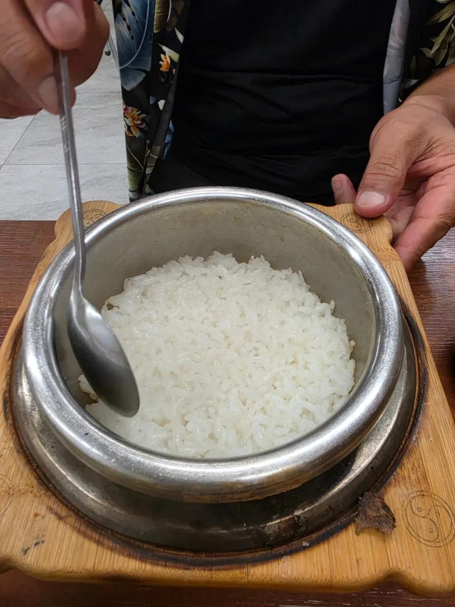 Spoonful of pumpkin porridge