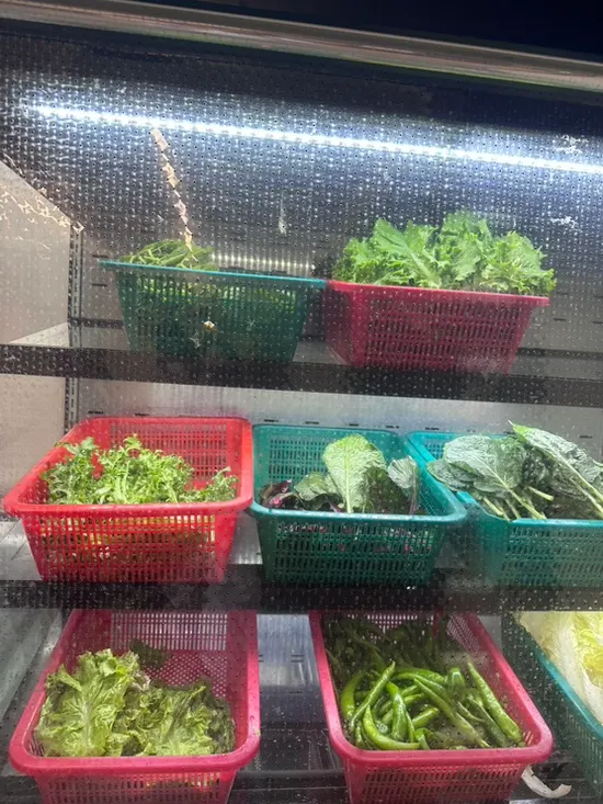 Main dishes served with wrap greens on the side