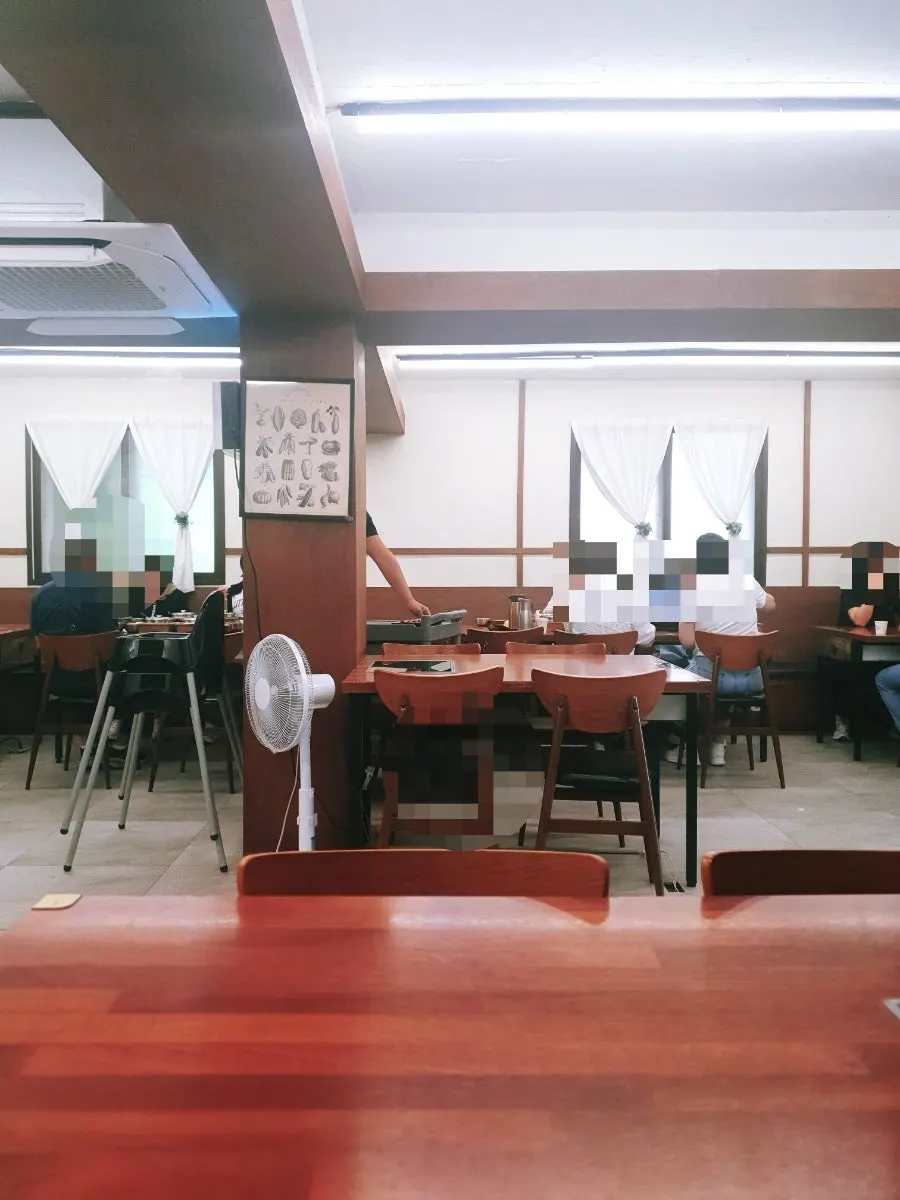 Sala principal con mesas bien espaciadas