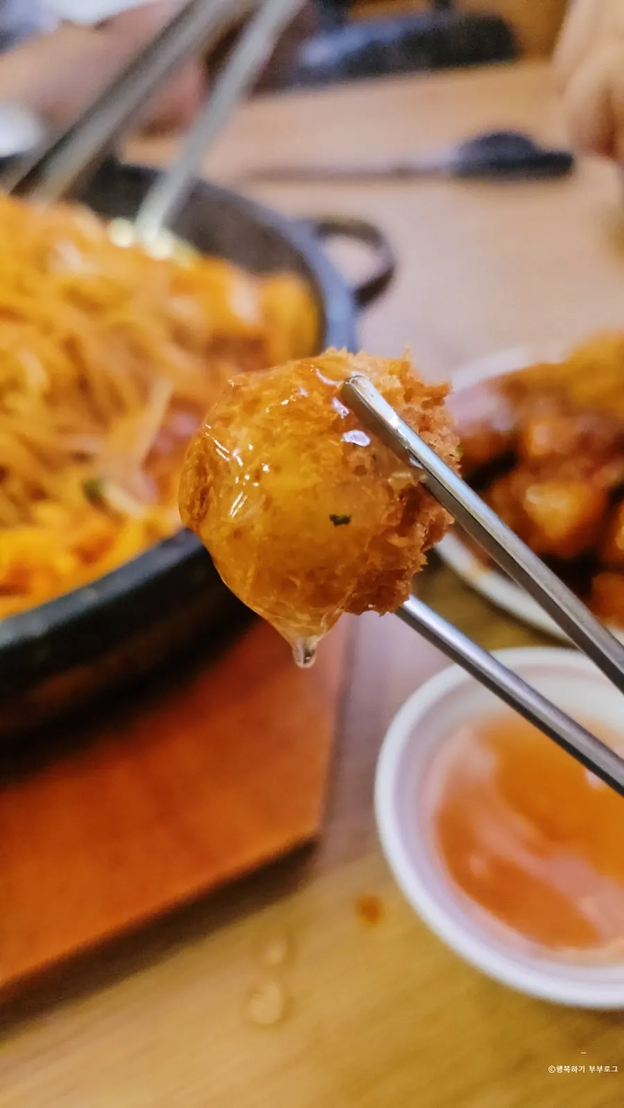 Donchitang set with fried pork and fried chicken