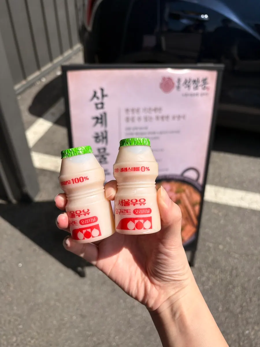 식사를 마치고 나가는 길의 후식 코너