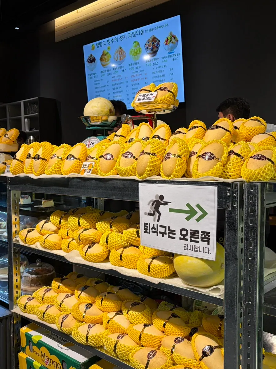 Fresh fruit displayed at Fruit Forest