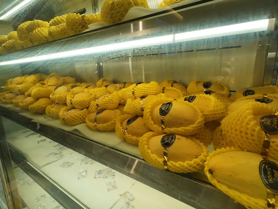 Fruit displayed in Fruit Forest's showcase