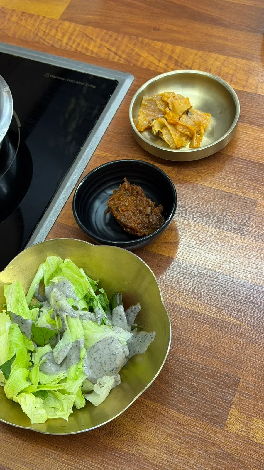 Neatly arranged basic banchan