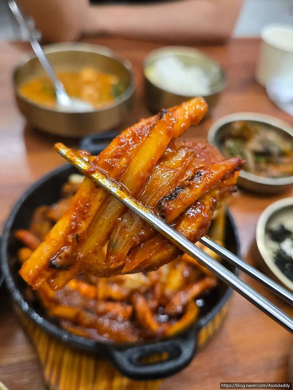 Close-up of the separately stir-fried squid