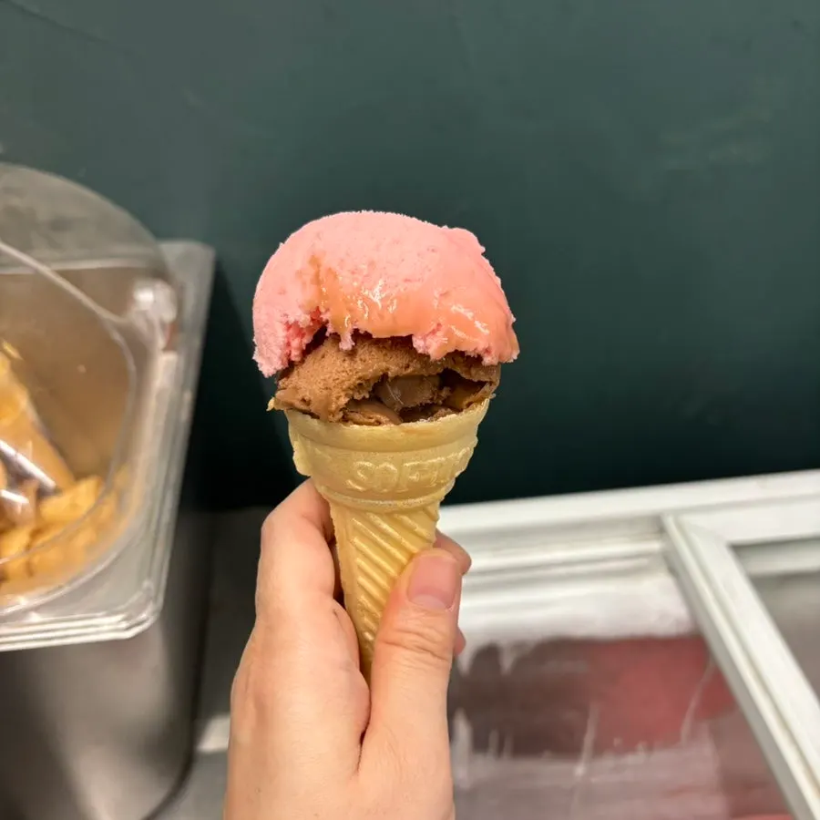 Ice cream eaten after the meal