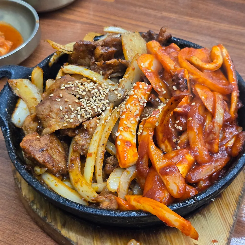 Close-up of stir-fried squid