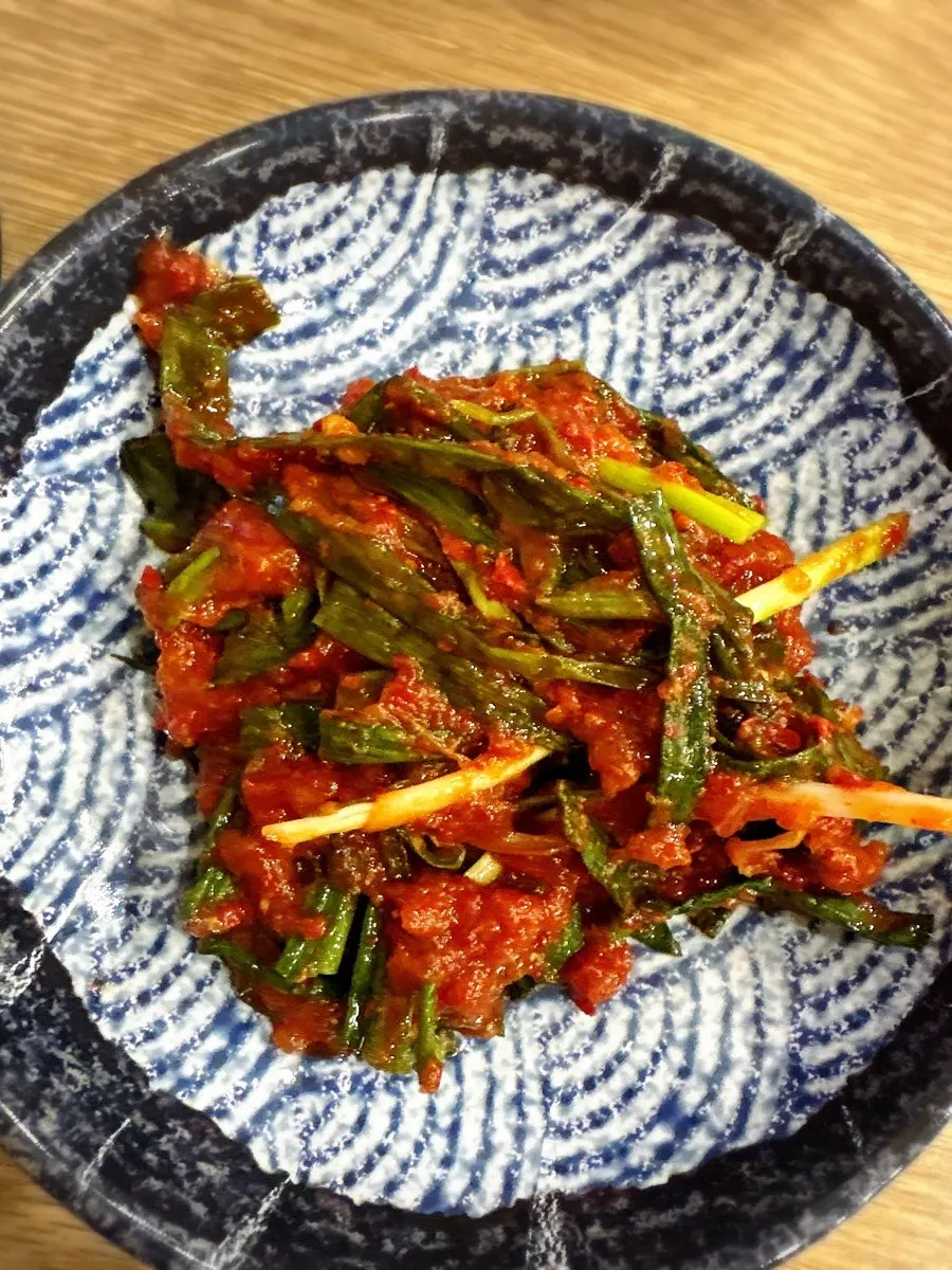 Side dish plates set out on the table