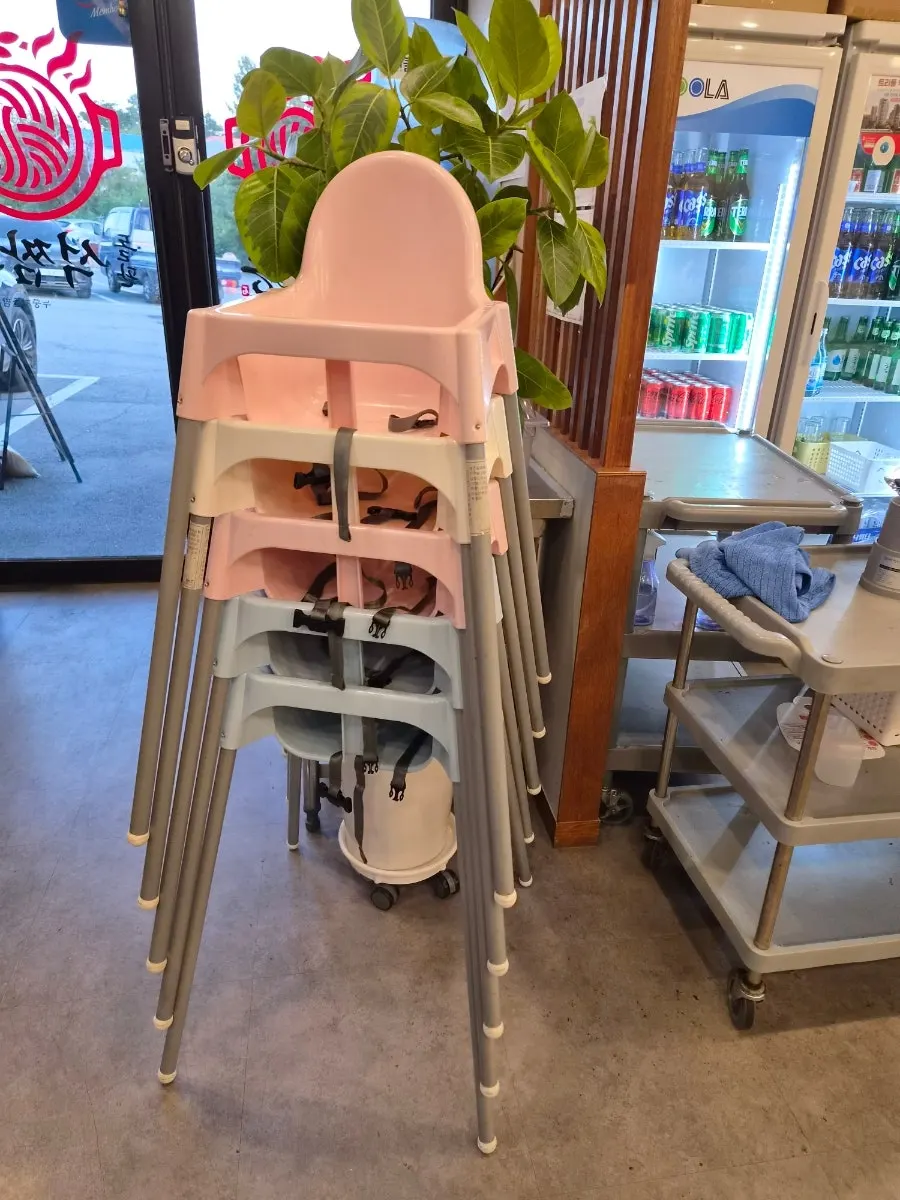 Baby chair set up at the restaurant