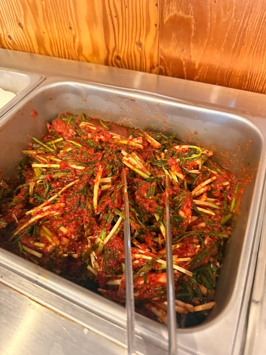 Pickled radish and onion served as basic side dishes
