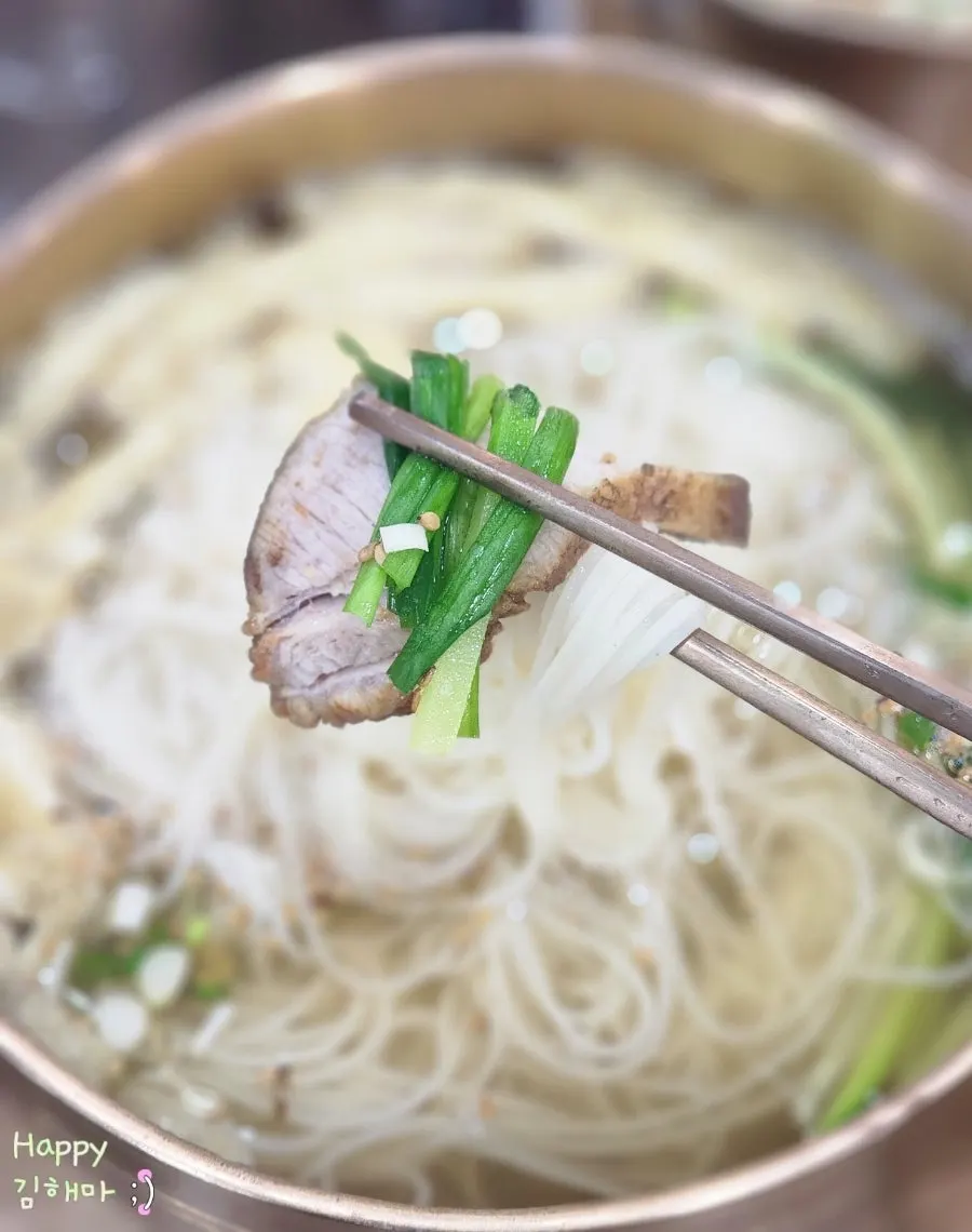 A bowl of anchovy-broth janchi guksu