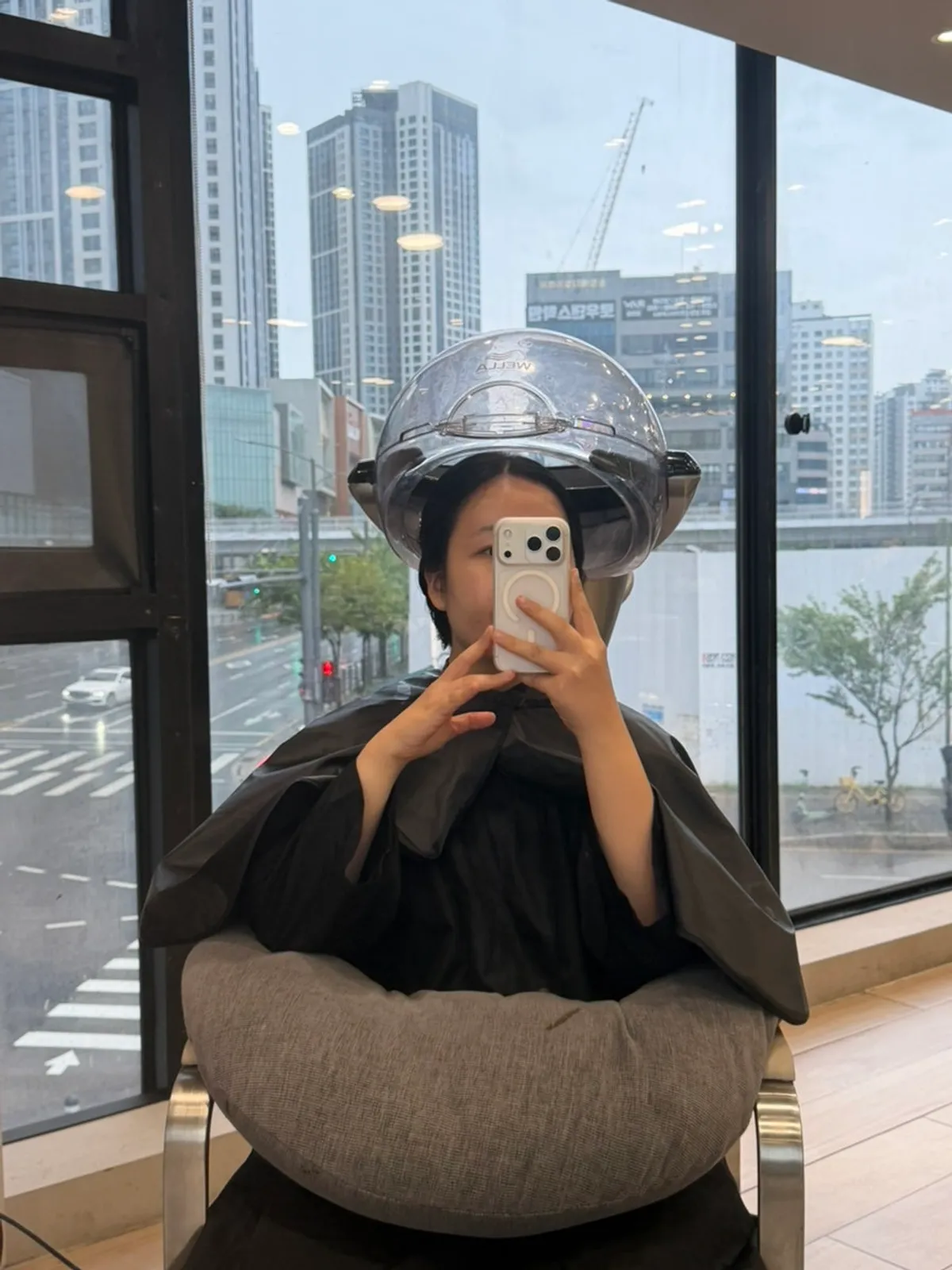 First step of the Aveda treatment