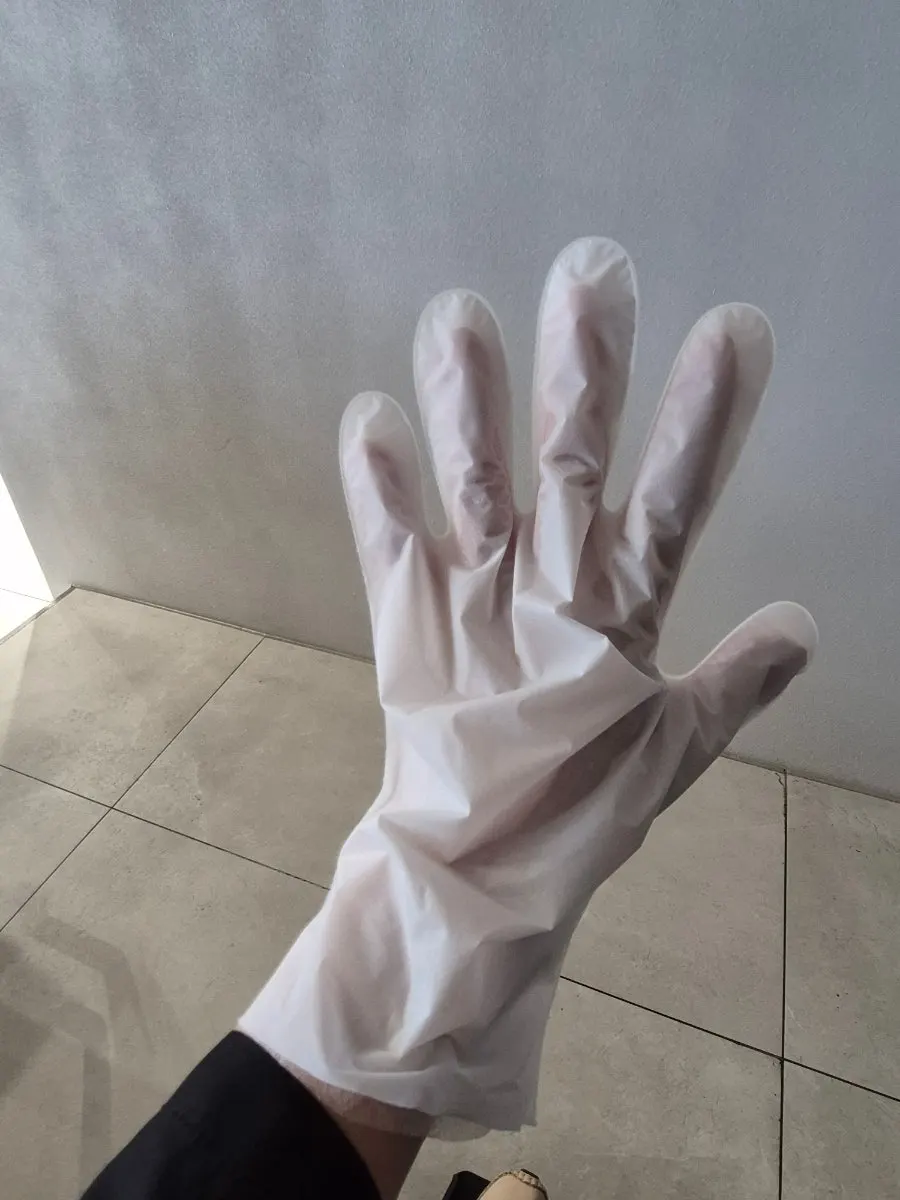 Finishing the protective seal step in the shampoo room