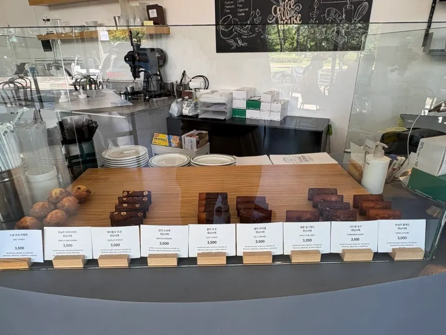 Display case of baked goods at Pound Coffee