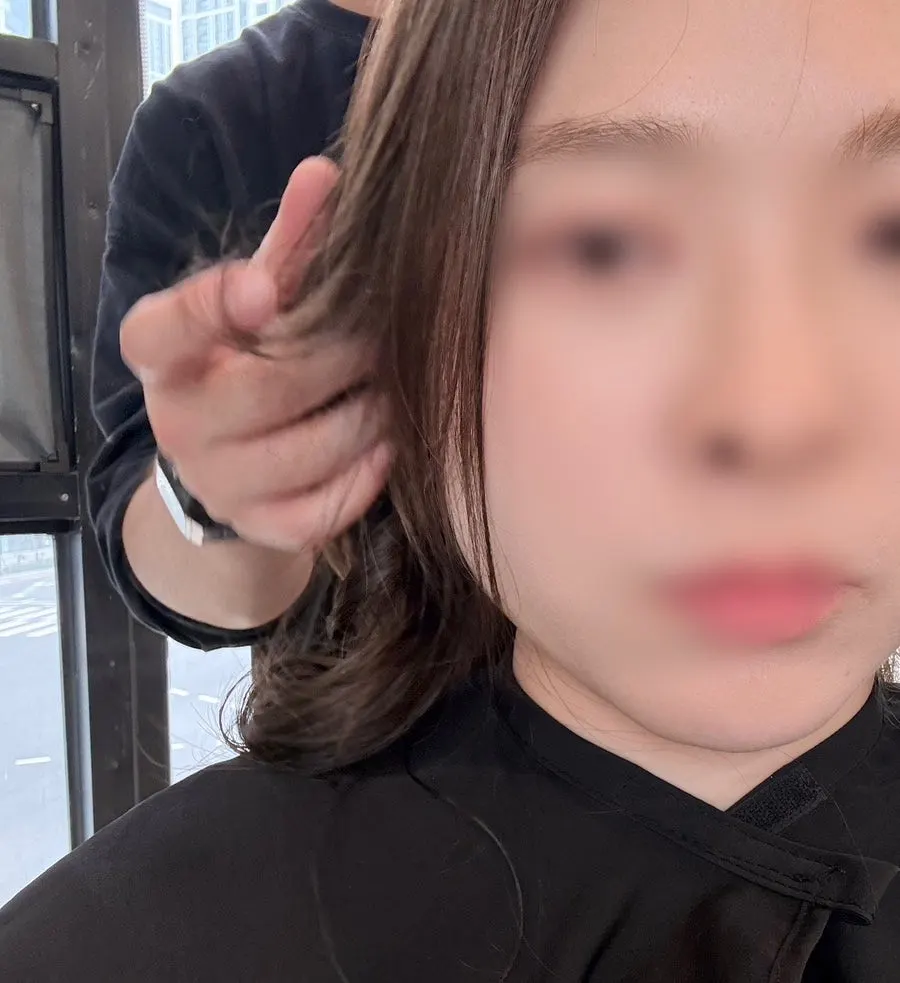 컬을 살리는 드라이 방법 시연