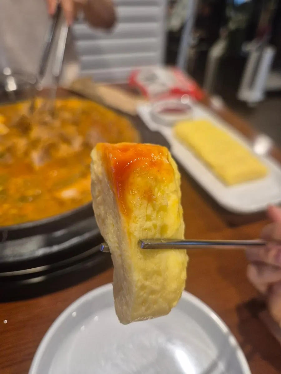Egg rolls ordered alongside the kimchi jjim