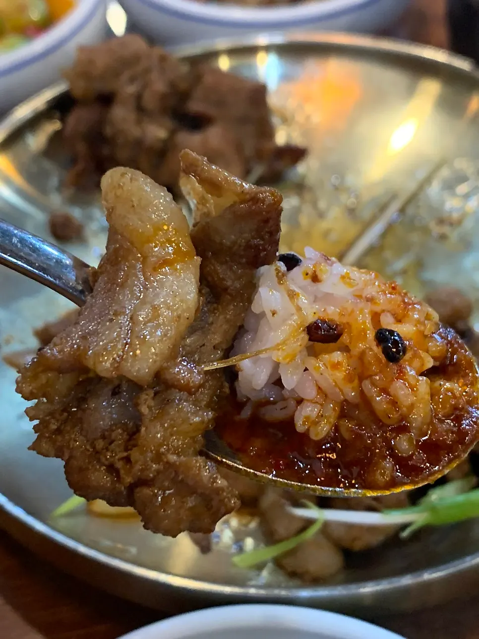 쌈채소에 올린 불고기