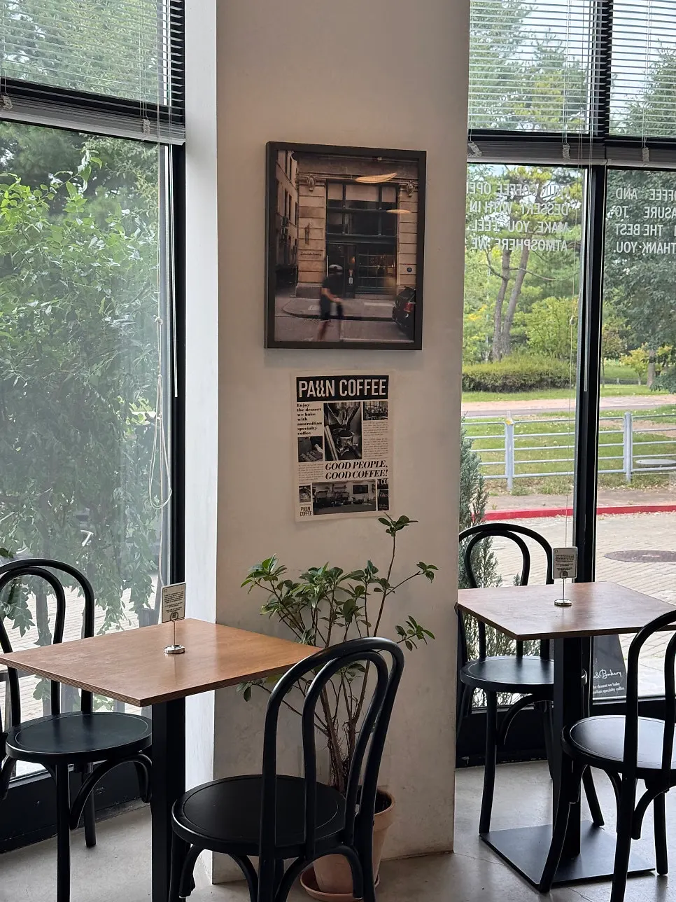 Interior seating at Pound Coffee Unjeong Main Branch