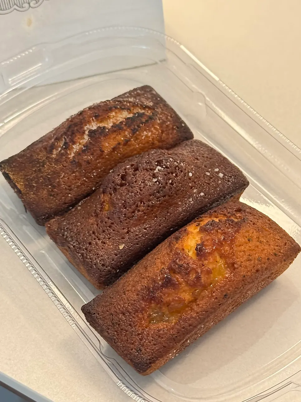 Cinnamon Sugar, Salty Caramel, and Apple Earl Grey financiers