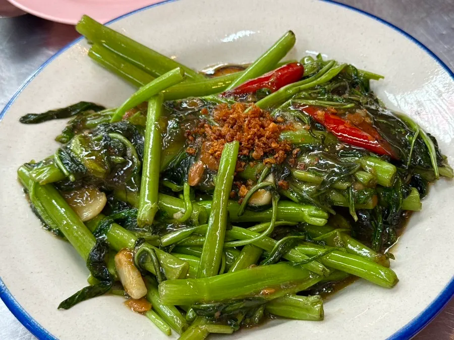 Morning glory as a Thai-food side dish