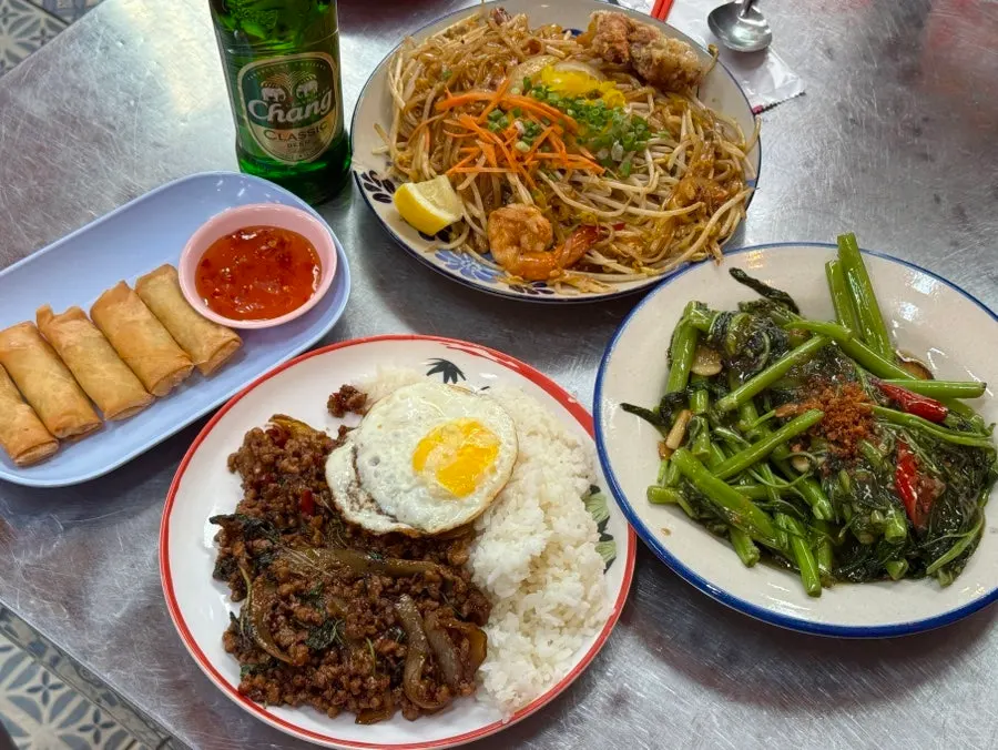 The finish of an exotic Thai meal