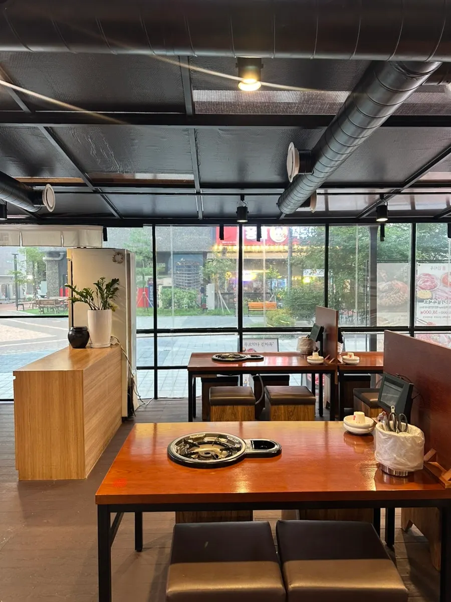 Restaurant interior with generously spaced tables