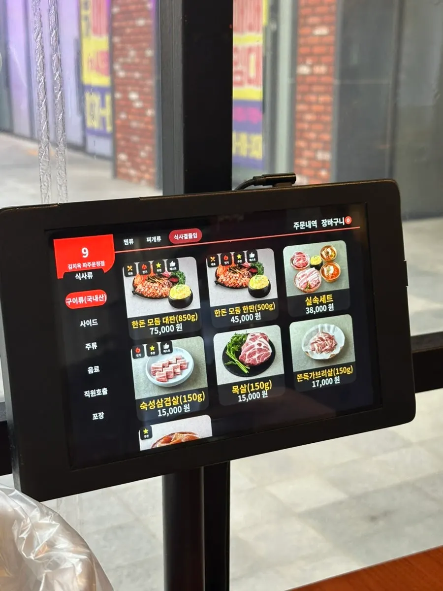 Self-service bar with meat accompaniments