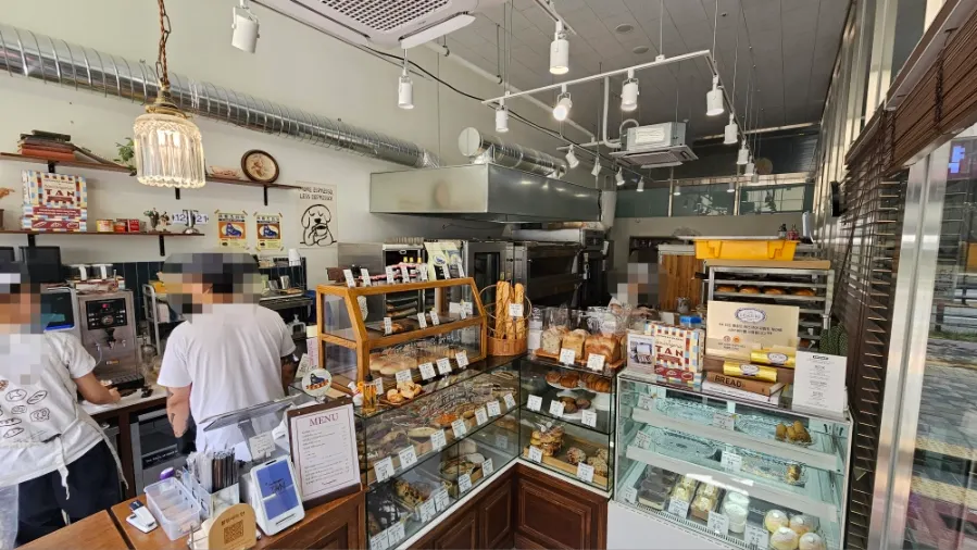 Bread-making area inside the shop