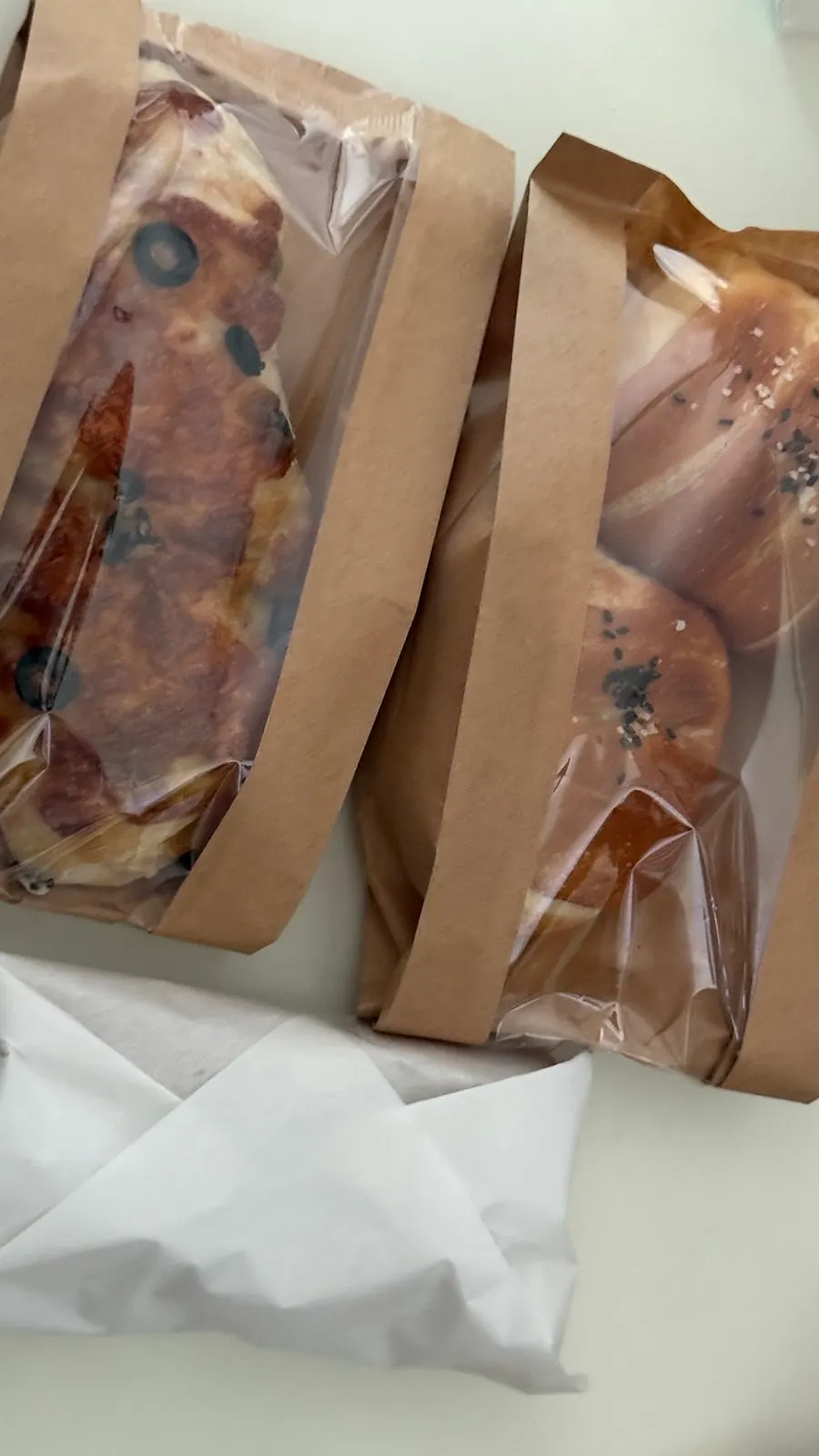 Packaged Boulangerie Tan breads brought home