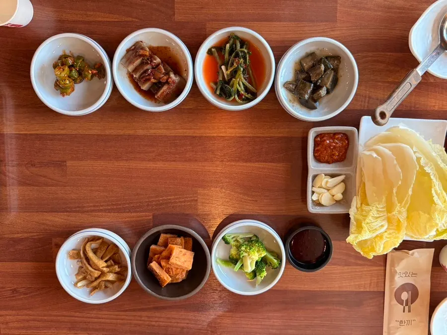 Cheonggukjang with the Ttuksim Jjukkumi Set Meal