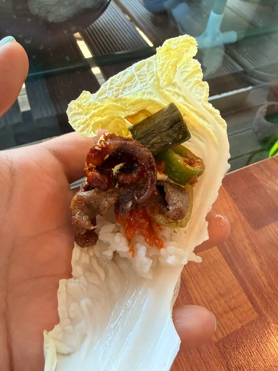 Pork bulgogi and jjukkumi main dishes