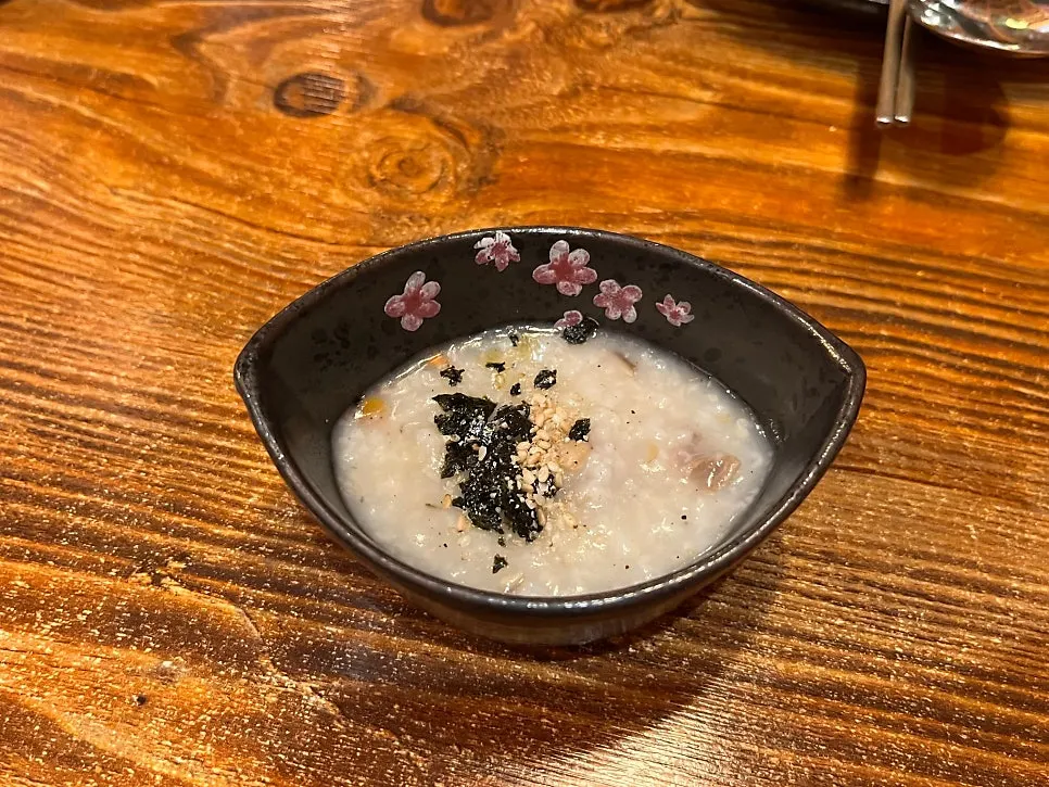 基本で出てきた牛肉粥