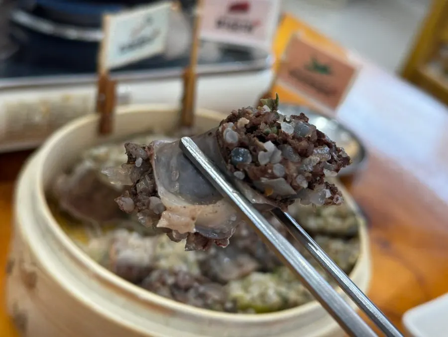 세 가지 수제순대 접시