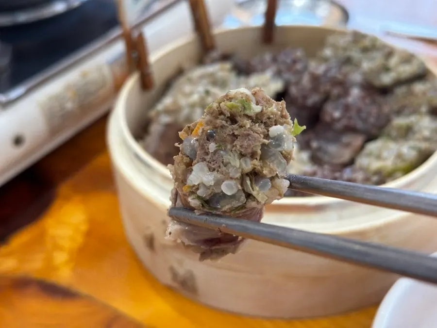 수제순대 단면 모습